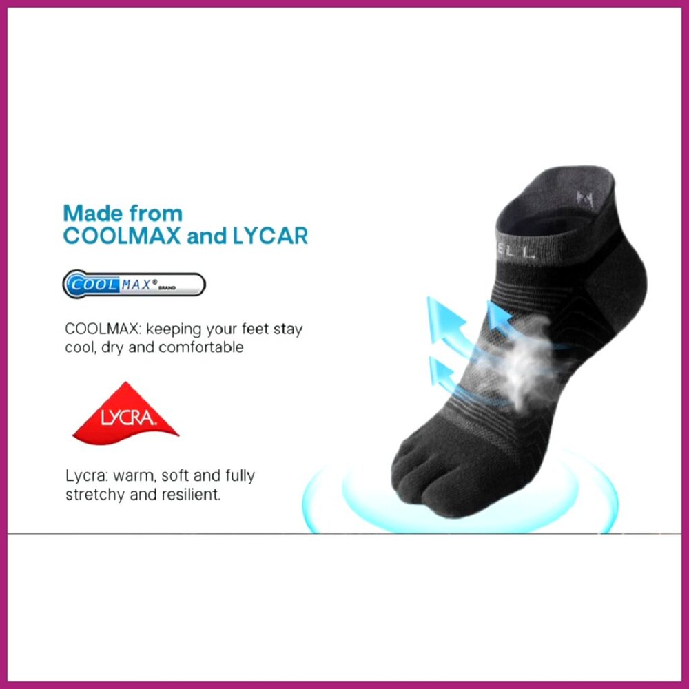 Coolmax Five Finger Toe Socks, High Performance A… - image 6